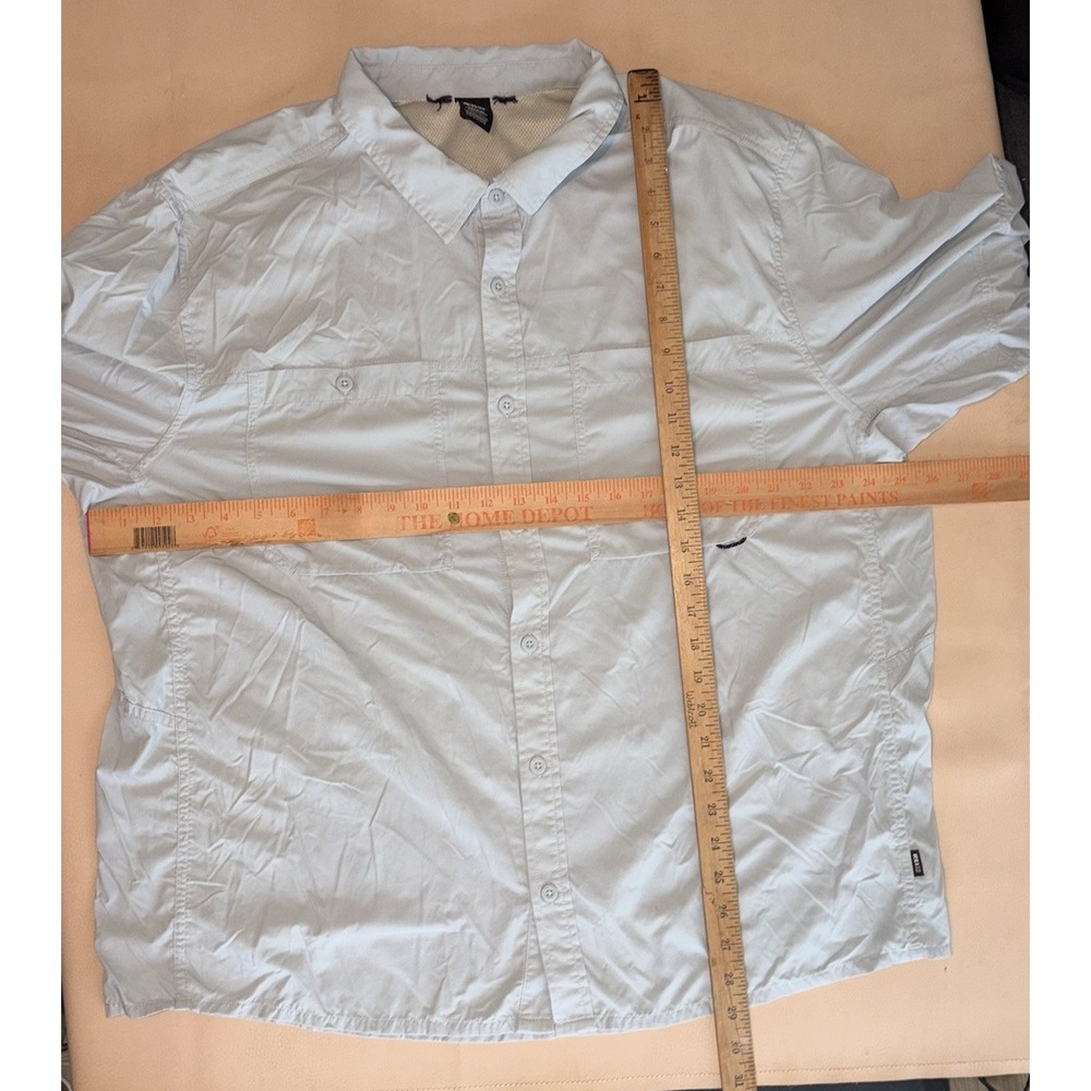 REI Sahara Tech Vented Fishing Shirt Green Long Sleeve Button Up Men's XXL 2XL - Picture 3 of 9